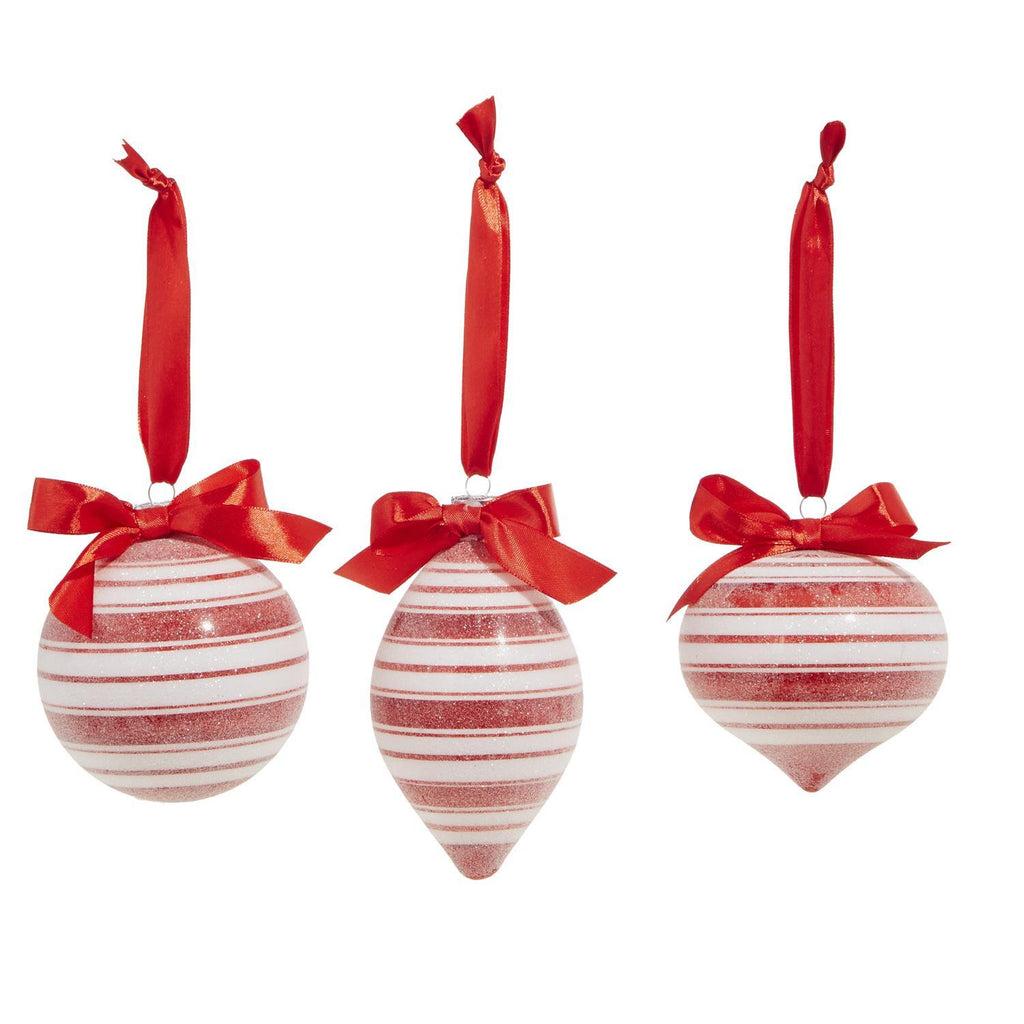 RAZ Imports <br> Hanging Ornament <br> Peppermint Stripe Ornament (3AT)