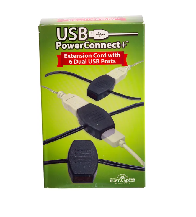 KSA <br> USB Extension Cord <br> 12 Outlets