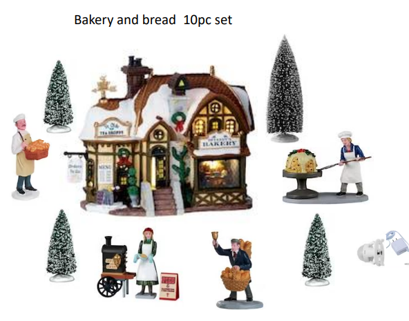 LEMAX 2024 PRE-ORDER <br> 2024 Lemax Collectors Kit XI <br> Bakery and Bread Scene - $79