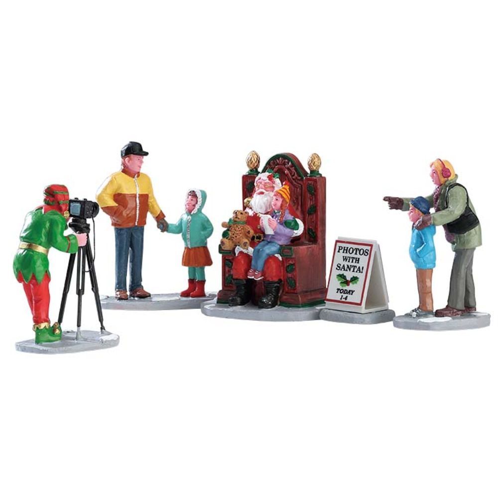 Lemax Figurine <br> Photos With Santa, Set of 5