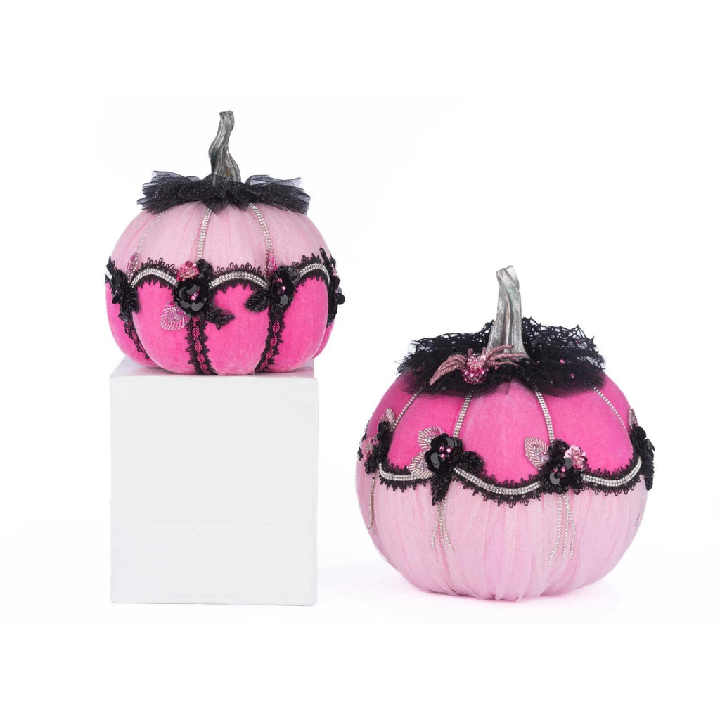 PRE-ORDER 2024 (CLOSES 26th February) <br> Katherine's Collection <br> Pink Panic Possession <br> Pumpkins <br> Set of 2 (28cm) - $399