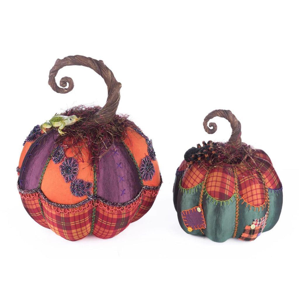 PRE-ORDER 2024 <br> Katherine's Collection <br> Broomstick Acres <br> Pumpkins <br> Set of 2 (32cm) - $499