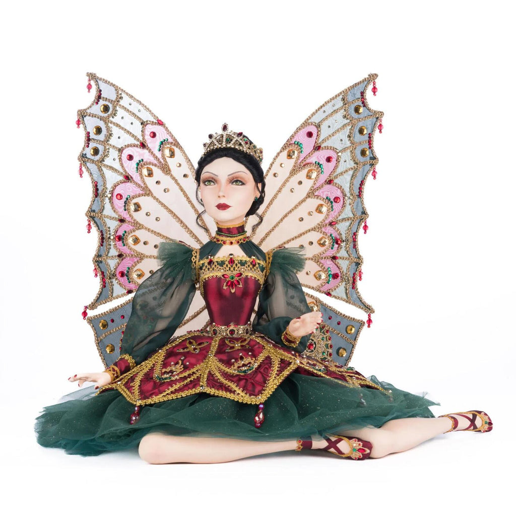 PRE-ORDER 2024 <br> Katherine's Collection <br> Christmas Castle <br> Belle Noelle Sitting Fairy Ballerina (23cm) - $899