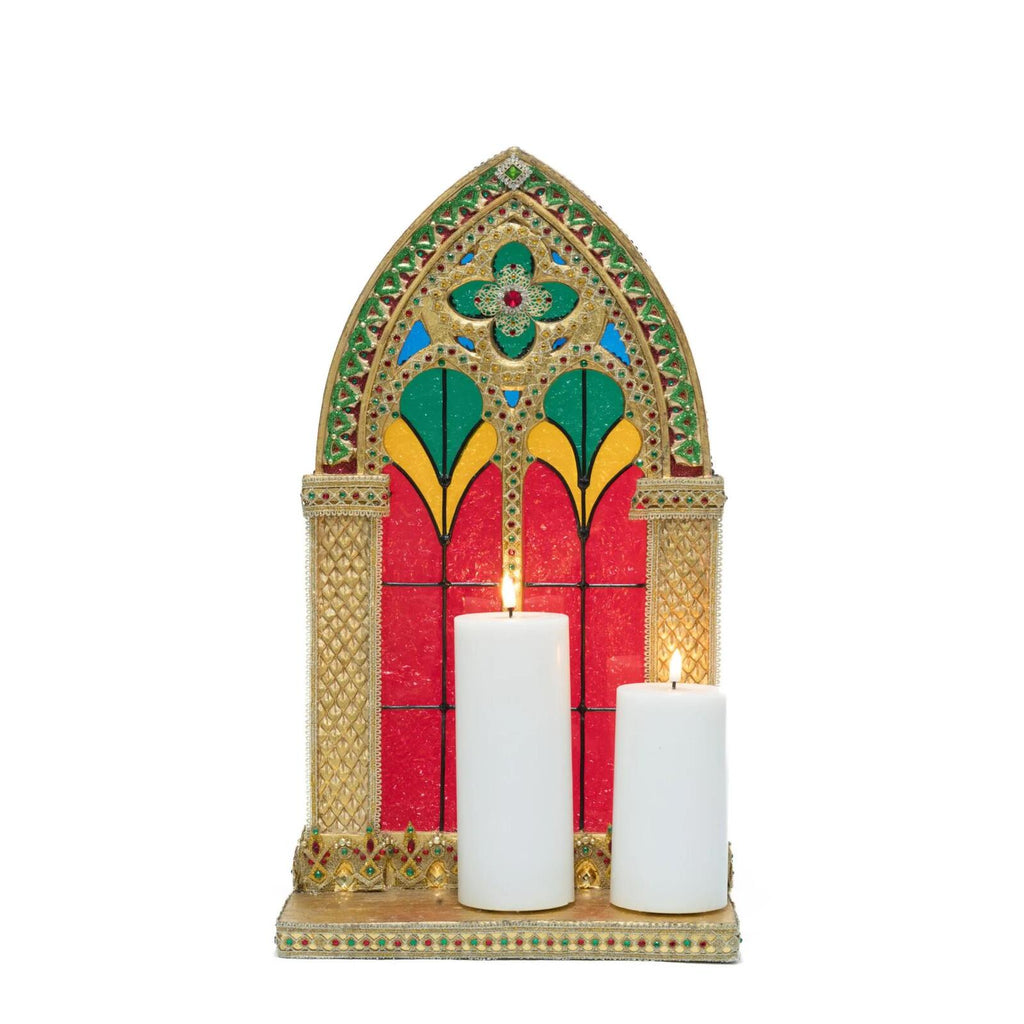 PRE-ORDER 2024 <br> Katherine's Collection <br> Christmas Castle <br> Pillar Candle Holder (56cm) - $569