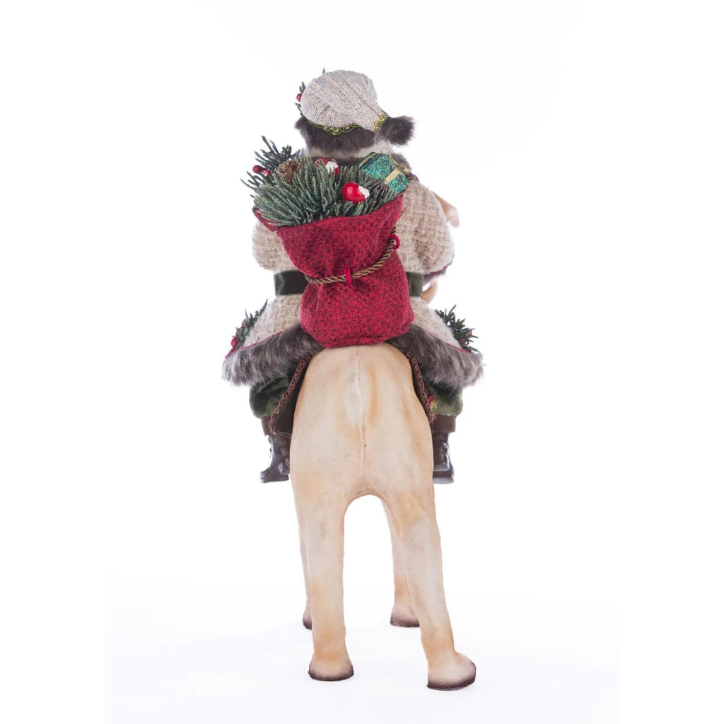 PRE-ORDER 2024 (CLOSES 26th February) <br> Katherine's Collection <br> North Country Christmas <br> Santa Riding Caribou (38cm) - $449