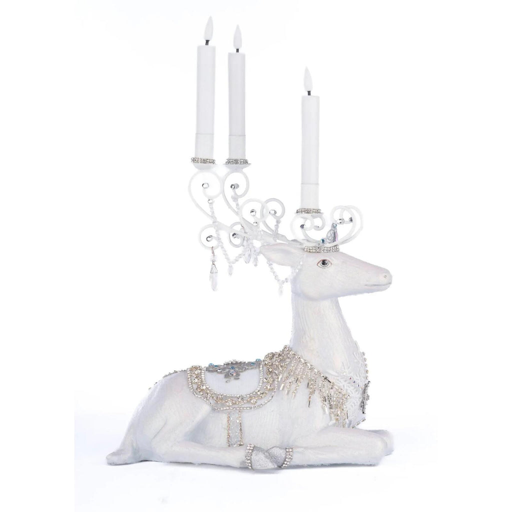 PRE-ORDER 2024 (CLOSES 26th February) <br> Katherine's Collection <br> Crystal Kingdom <br> Sitting Deer Candle Holder (29cm) - $349
