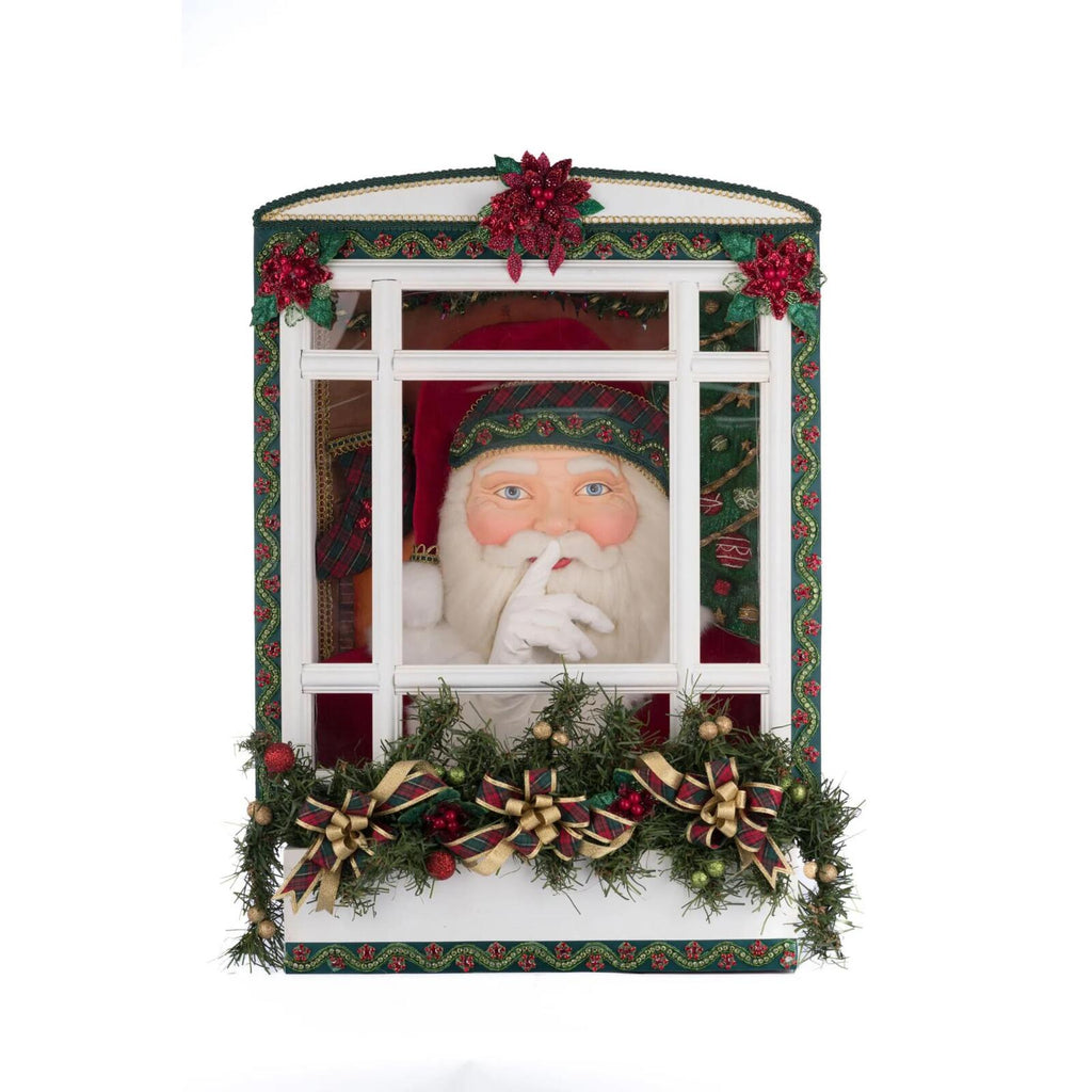PRE-ORDER 2024 (CLOSES 26th February) <br> Katherine's Collection <br> Holiday Magic <br> Lit Santa in Window (67cm) - $1199