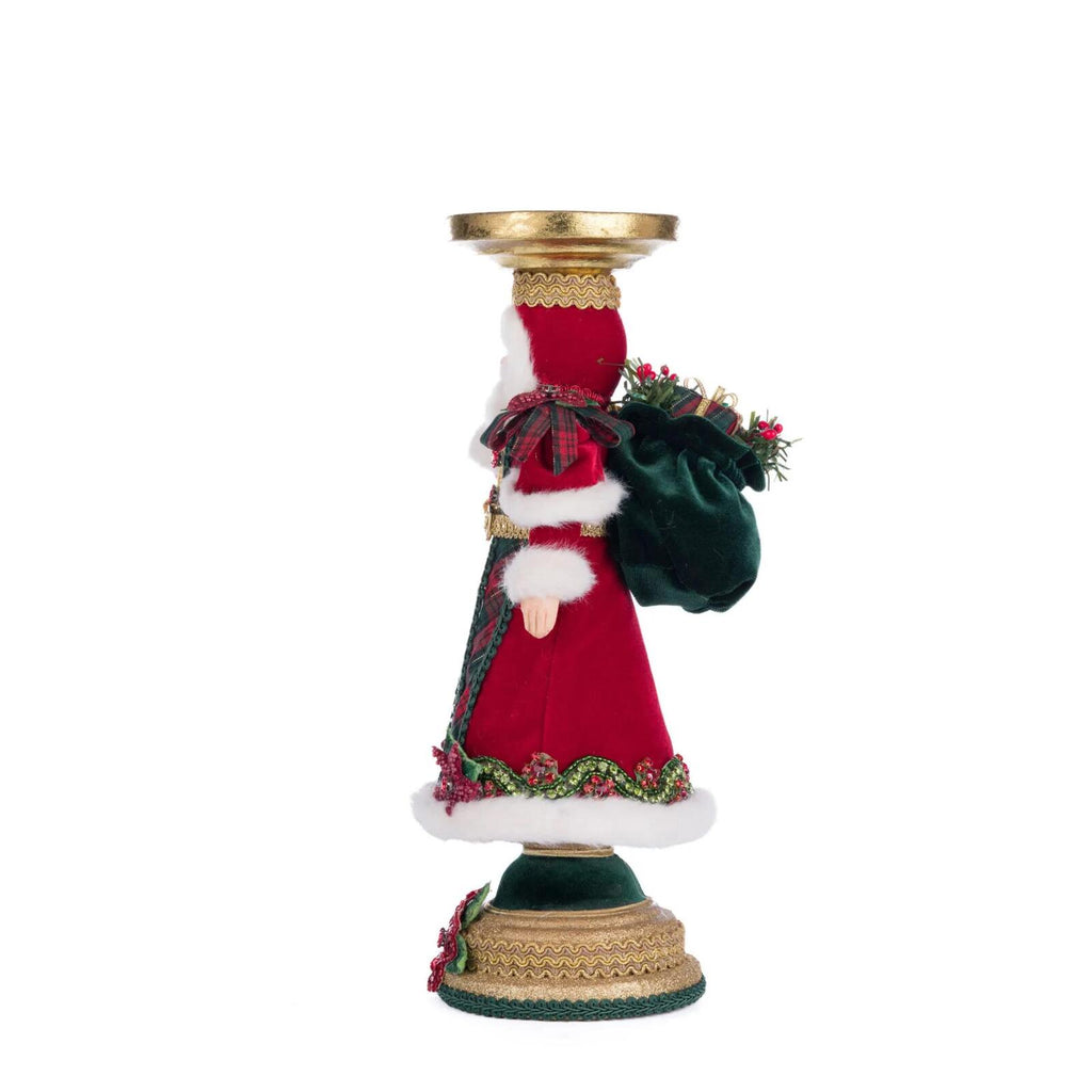 PRE-ORDER 2024 <br> Katherine's Collection <br> Holiday Magic <br> Santa Candlestick (34cm) - $399