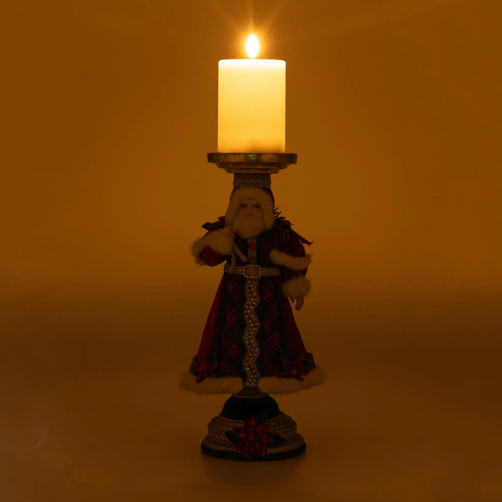 PRE-ORDER 2024 (CLOSES 26th February) <br> Katherine's Collection <br> Holiday Magic <br> Santa Candlestick (34cm) - $399