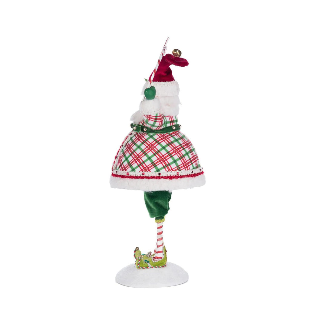 PRE-ORDER 2024 <br> Katherine's Collection <br> Village of Holly Woods <br> Silly Santa With Sign (37cm) - $279