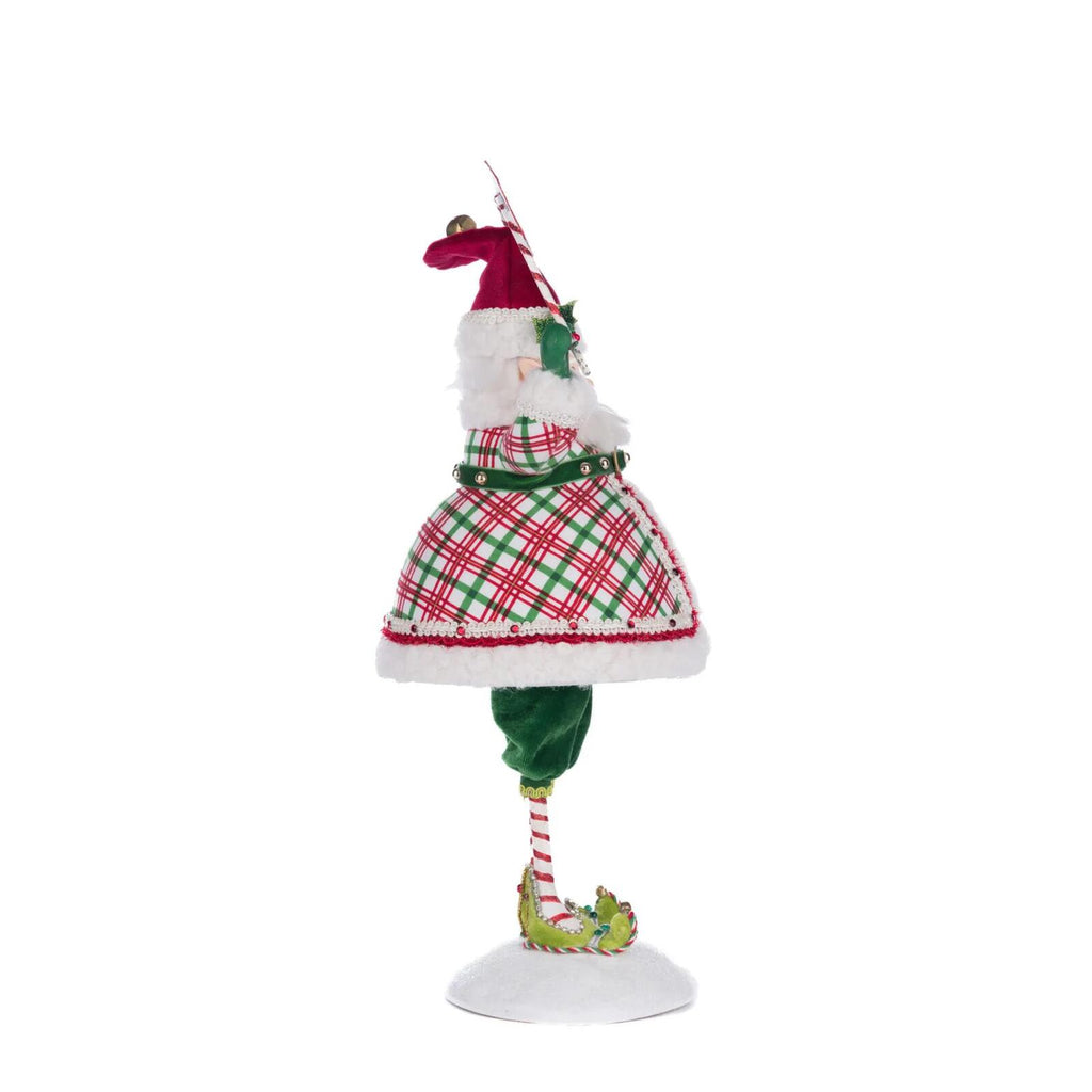 PRE-ORDER 2024 <br> Katherine's Collection <br> Village of Holly Woods <br> Silly Santa With Sign (37cm) - $279