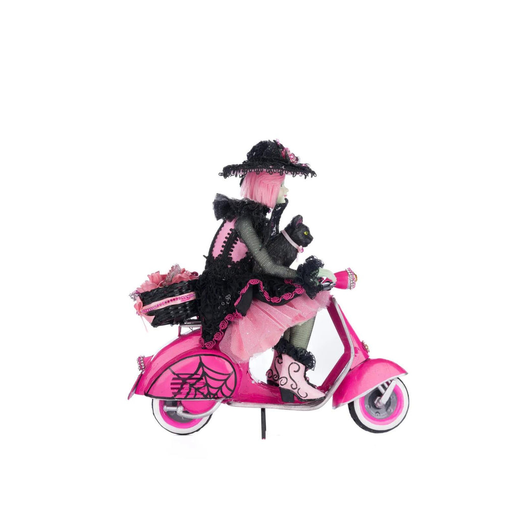 PRE-ORDER 2024 (CLOSES 26th February) <br> Katherine's Collection <br> Pink Panic Possession <br> Rosalie On Vespa (29cm) - $399