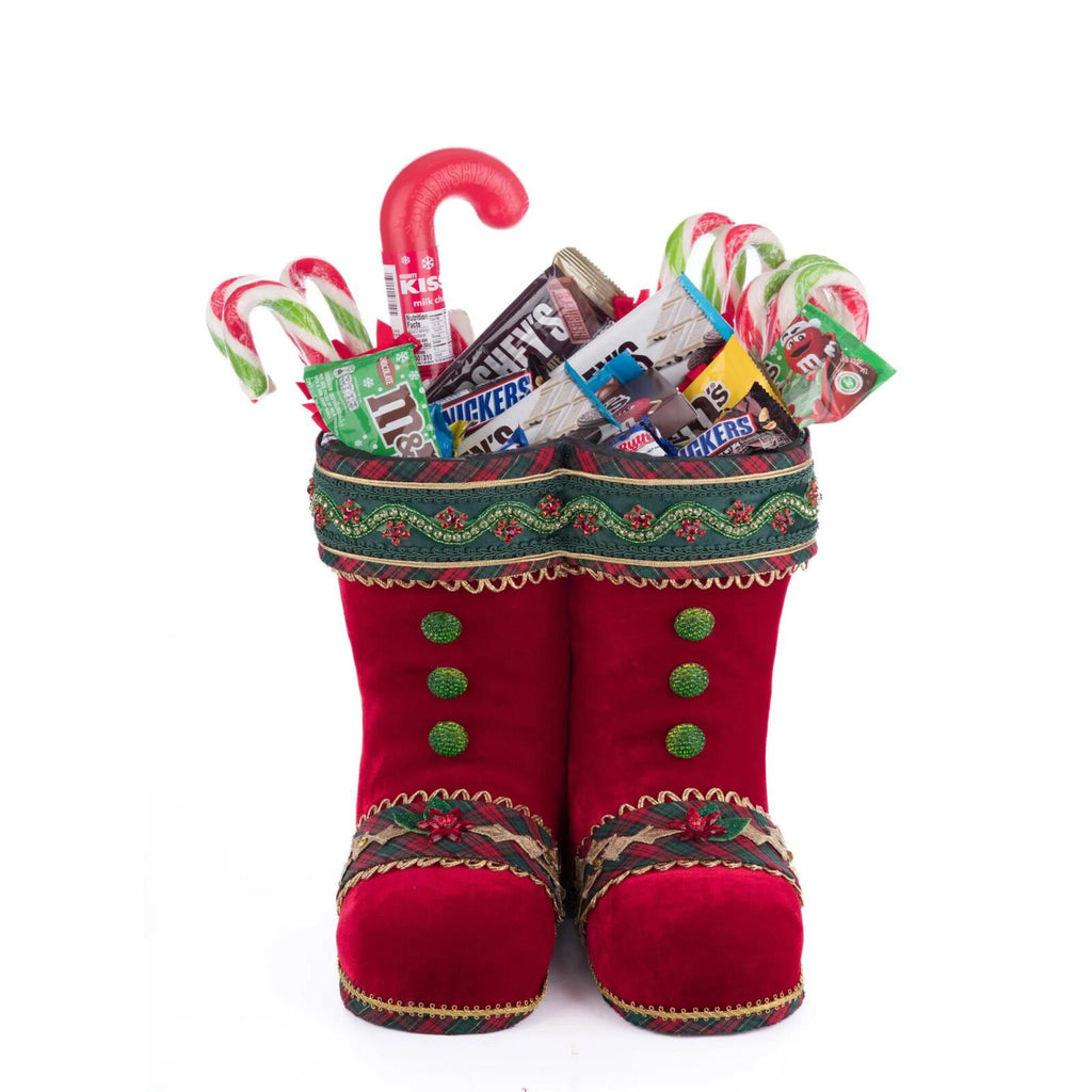 PRE-ORDER 2024 (CLOSES 26th February) <br> Katherine's Collection <br> Holiday Magic <br> Tabletop Red Boots (30cm) - $279