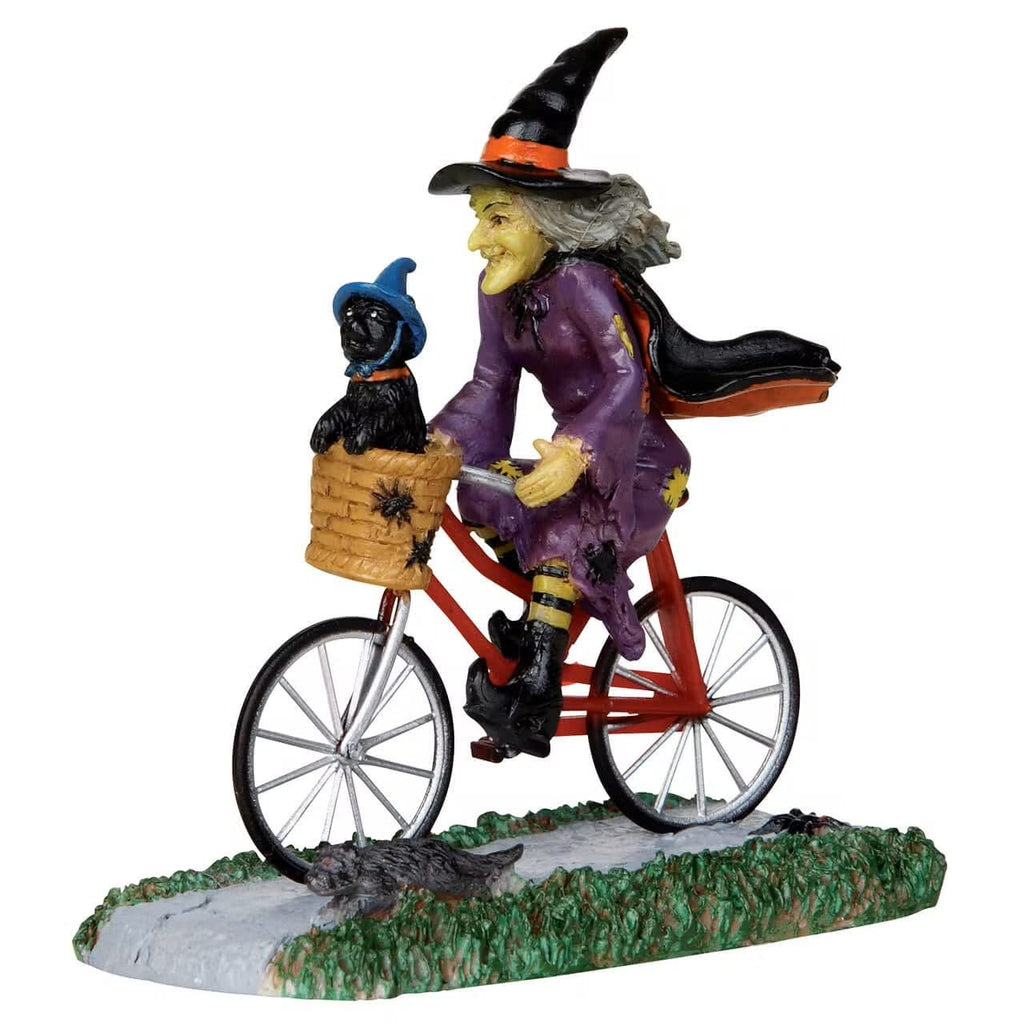 Spooky Town Figurine <br> Be-Witching Bike Ride