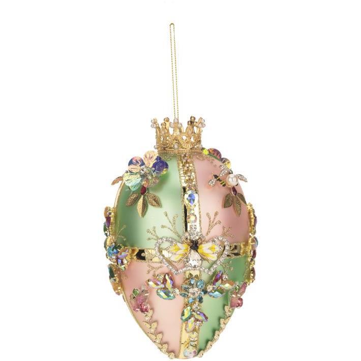 Mark Roberts Pre-Order 2024 <br> Faberge Jewel Turquoise/Pink Egg (18cm)
