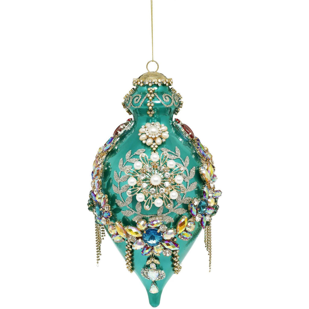 Mark Roberts Pre-Order 2024 <br> Hanging Ornament <br> King's Jewels Peacock Finial (21cm)