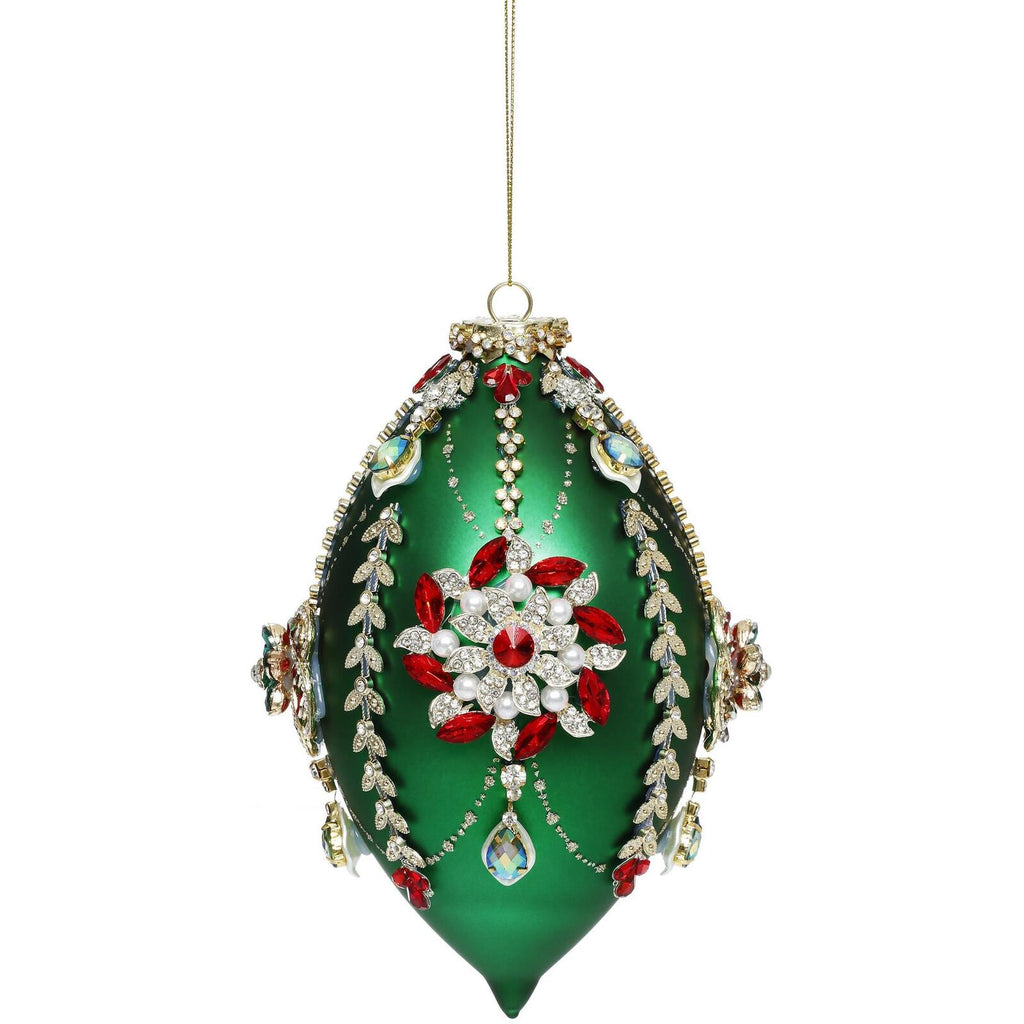 Mark Roberts Pre-Order 2024 <br> Hanging Ornament <br> King's Jewels Dark Green Finial (21cm)