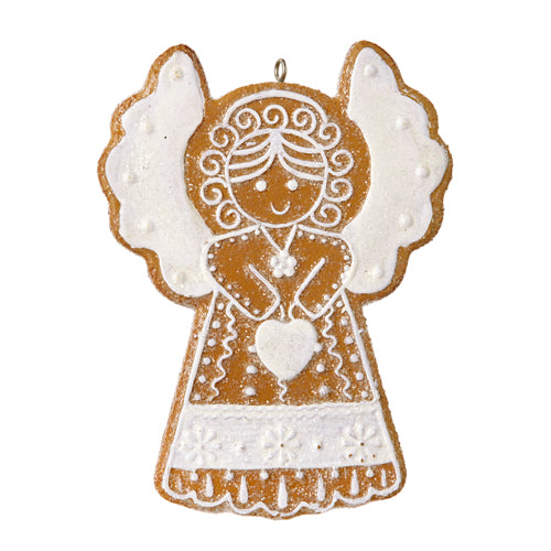 RAZ Imports <br> Hanging Ornament <br> 4" Angel Gingerbread Ornament