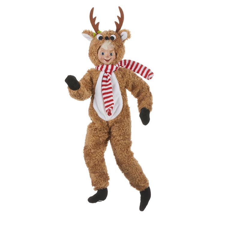 RAZ Imports Elves <br> 16" Reindeer Posable Elf (40cm)