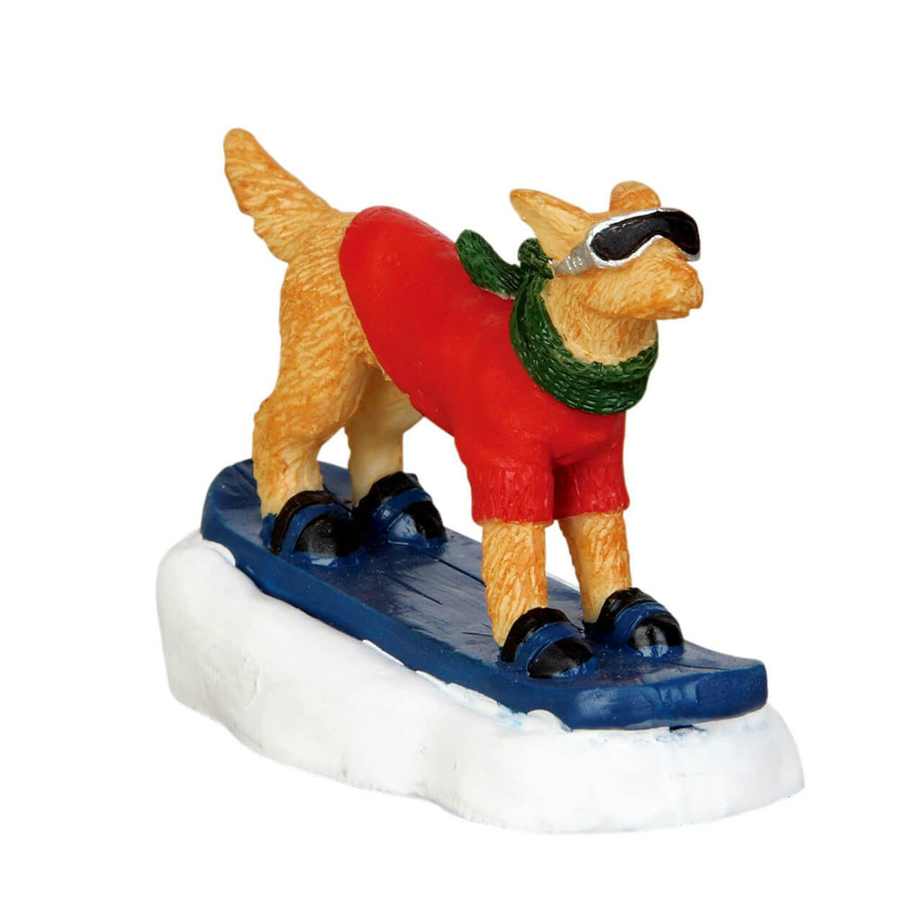 Lemax Figurine <br> Snowboarding Dog