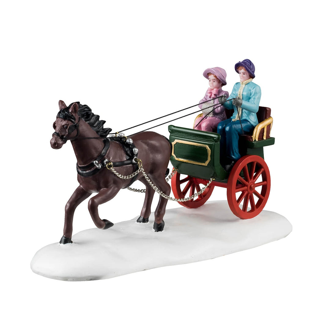 LEMAX 2024 PRE-ORDER <br> Table Piece <br> Winter Carriage Ride