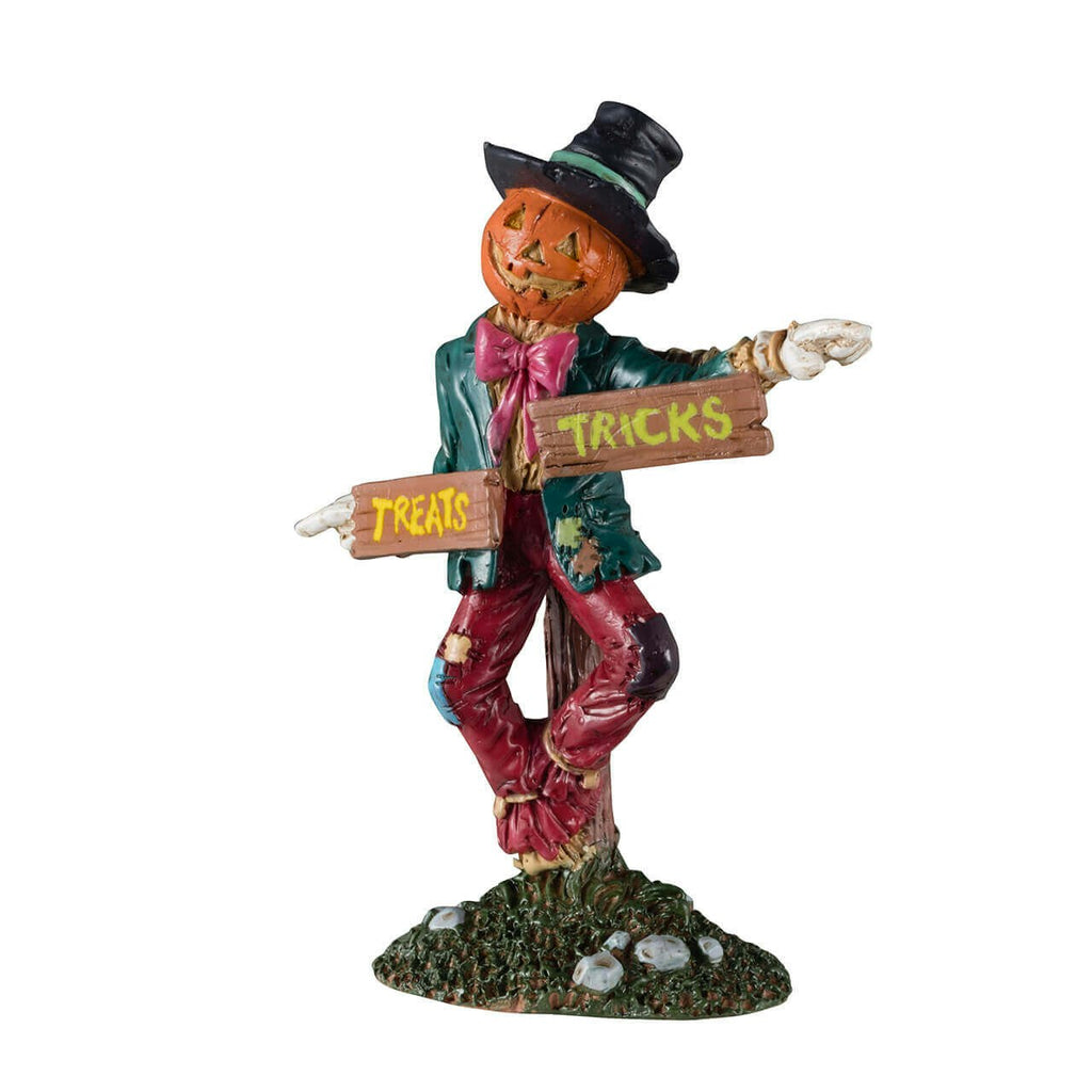 LEMAX 2024 PRE-ORDER <br> Spooky Town <br> Scarecrow Signpost