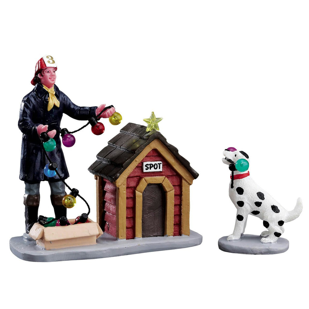Lemax Figurine <br> Spot Helps Out, Set Of 2