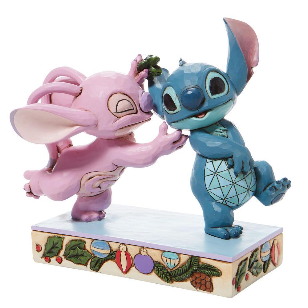 SALE - 30% OFF <br> DISNEY TRADITIONS <br> Angel and Stitch <BR> "Mistletoe Kisses"