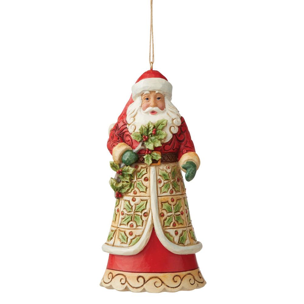 Heartwood Creek <br> Hanging Ornament <br> Santa with Holly