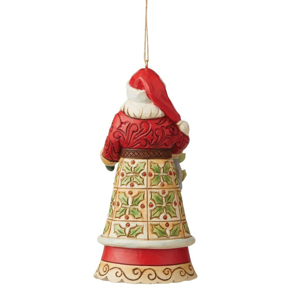 Heartwood Creek <br> Hanging Ornament <br> Santa with Holly