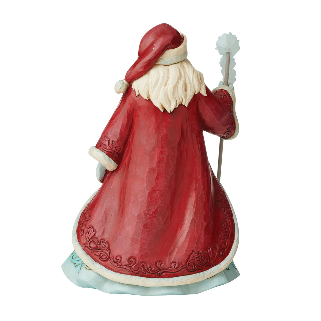Heartwood Creek <br> Santa with Snowflakes (26cm) <br> "Ice and Snow Can Warm The Soul"