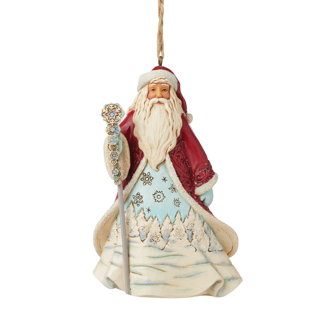 Heartwood Creek <br> Hanging Ornament <br> Santa with Snowflakes