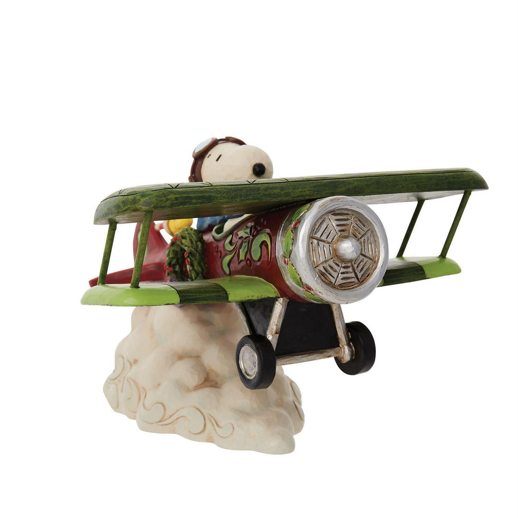 Peanuts by Jim Shore <br> Snoopy Flying Ace Plane <br> 'Special Christmas Deliveries'