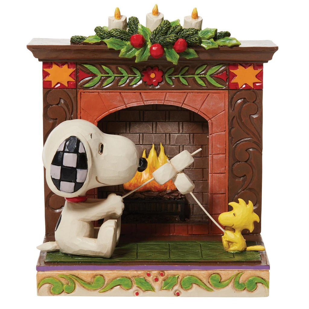 Peanuts by Jim Shore <br> Snoopy & Woodstock at Fireplace