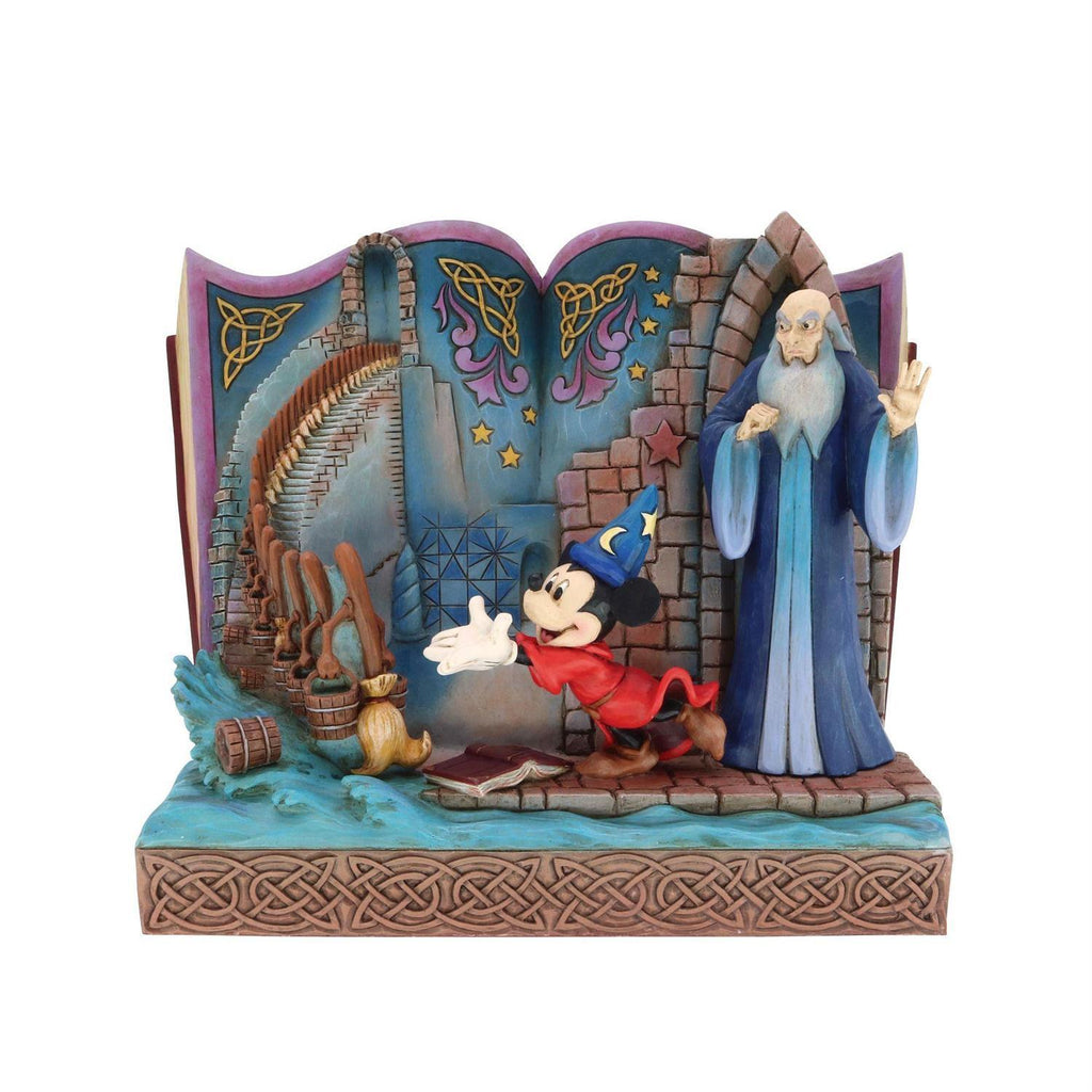 DISNEY TRADITIONS <br> Sorcerer Mickey Storybook <br> "A Lesson Learned"