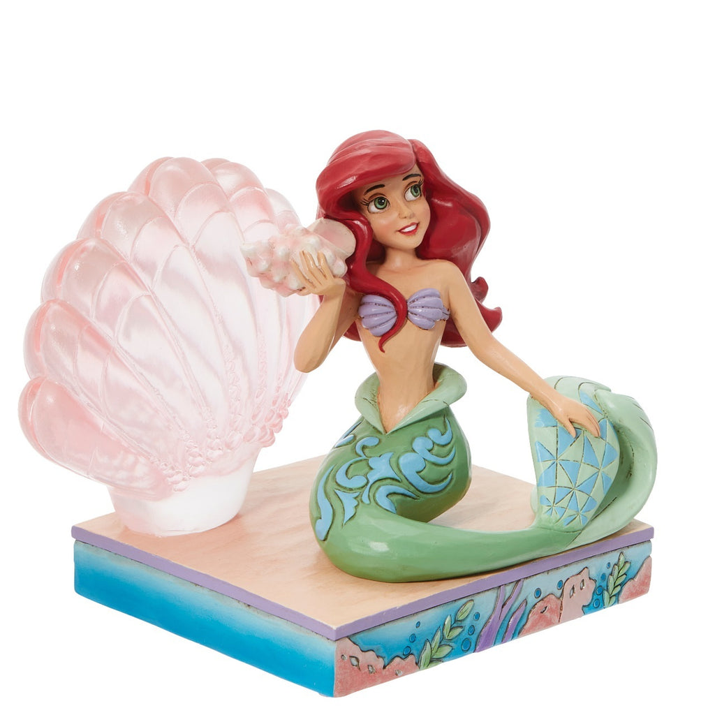 DISNEY TRADITIONS <BR> Ariel With Clear Shell <br> "A Tail of Love"
