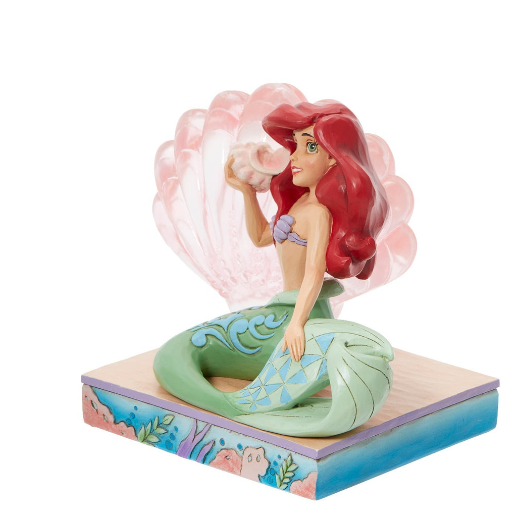 DISNEY TRADITIONS <BR> Ariel With Clear Shell <br> "A Tail of Love"
