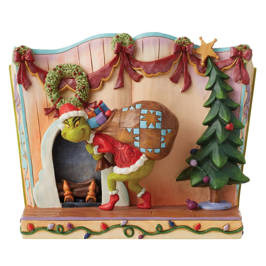 Grinch by Jim Shore <br> Grinch Stealing Presents Storybook (16.5cm)