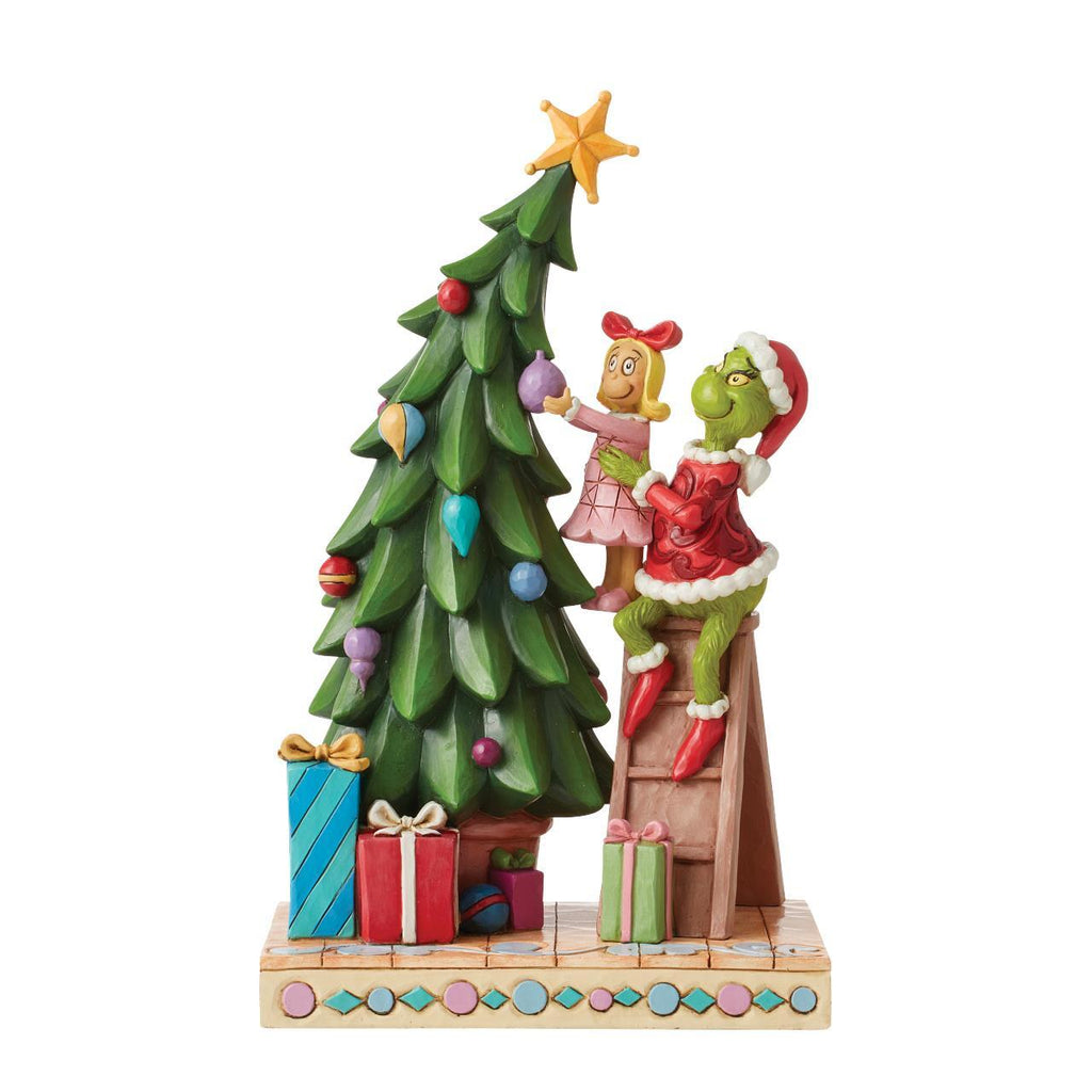 Grinch by Jim Shore <br> 10.4" Grinch and Cindy Decorating Tree