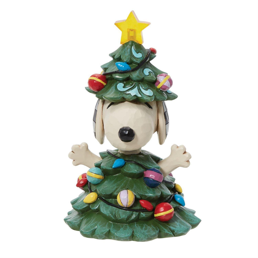 Peanuts by Jim Shore <br> Lit Snoopy as Christmas Tree
