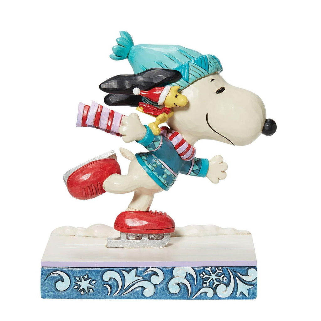 NEW 2023 <br> Peanuts by Jim Shore <br> Snoopy & Woodstock Skating