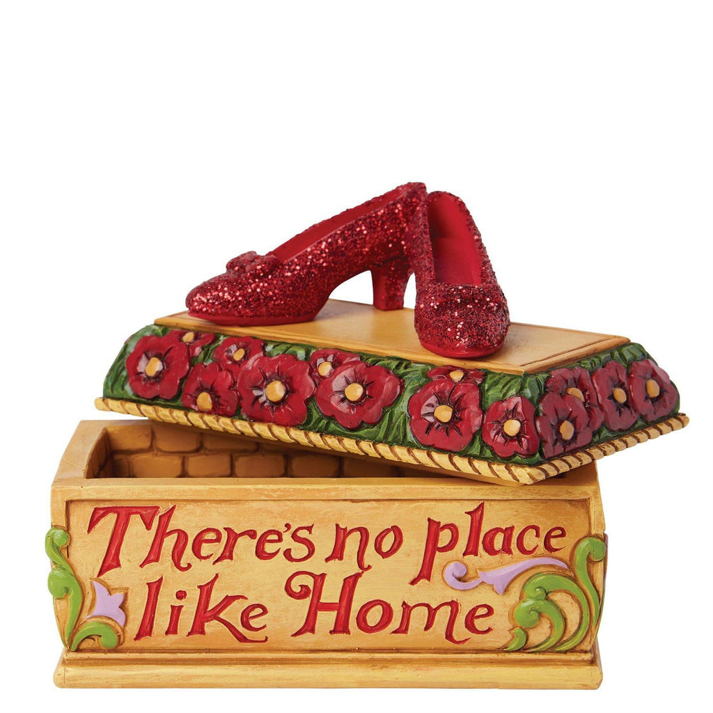 PRE-ORDER 2024 <br> Wizard of Oz by Jim Shore <br> Ruby Slippers Trinket Box (9cm) <br> "There's No Place Like Home" - $74.95