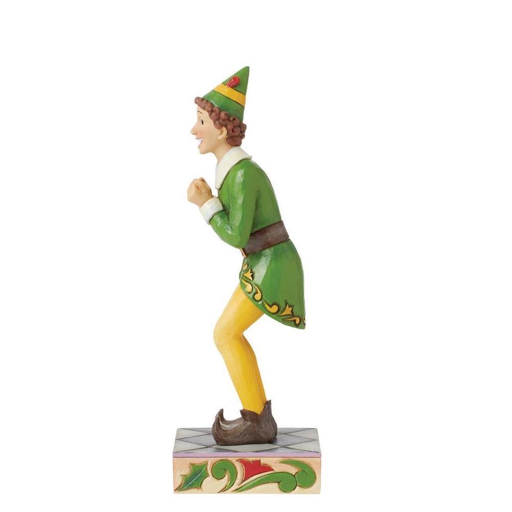 PRE-ORDER 2024 <br> Elf by Jim Shore <br> Buddy Elf Excited Post (22cm) <br> "SANTA! I know him" - $129.95