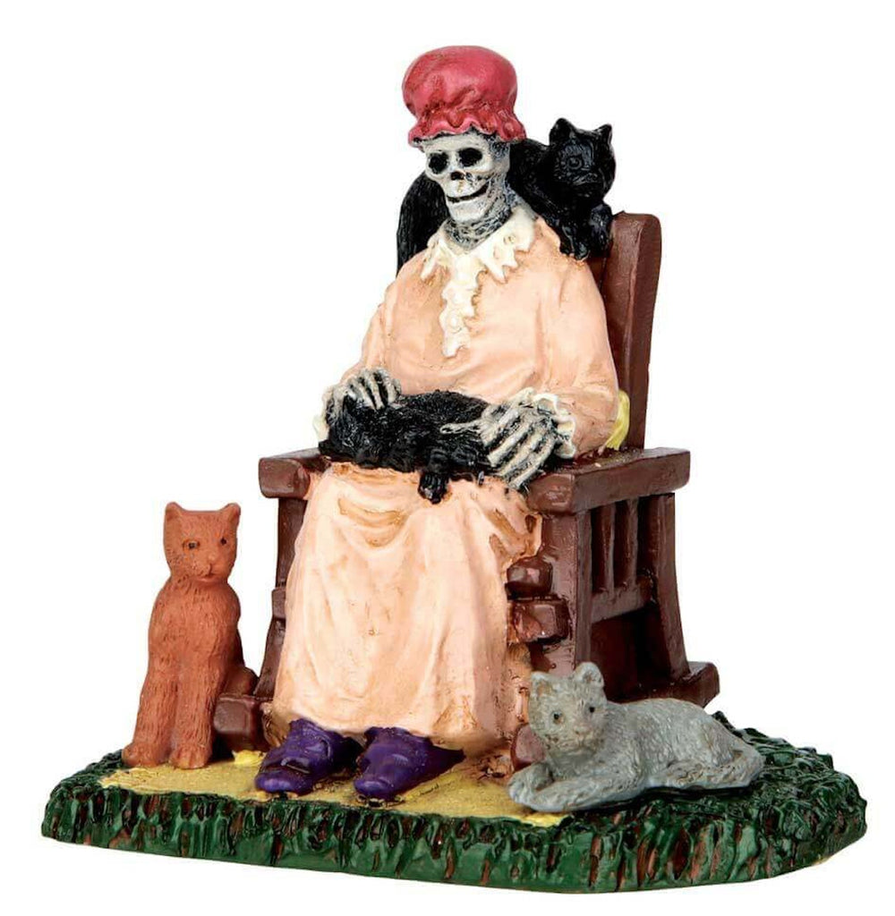 Spooky Town Figurine <br> Former Cat Lady