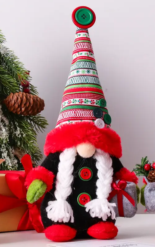 Bristlebrush Designs <br> Christmas Gnome Elf <br> Button Top (Female)