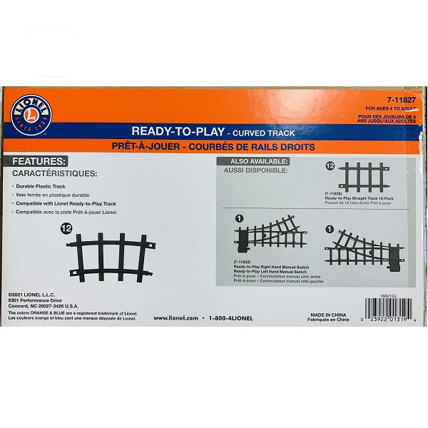 Lionel Trains <br> Ready to Play Curved Train Track Pack <br> Pack of 12
