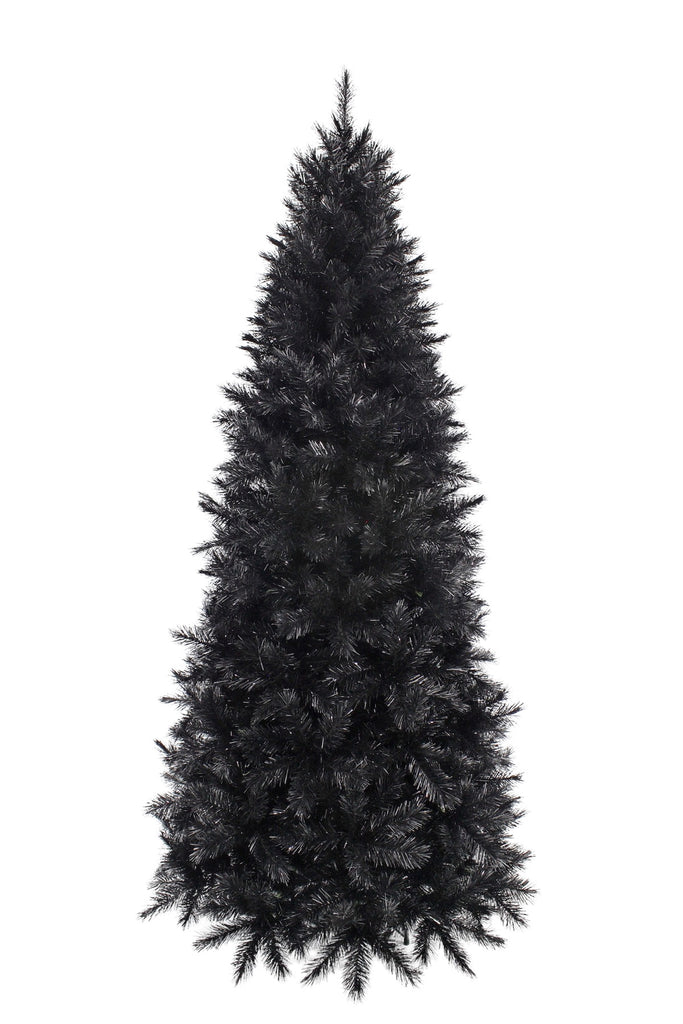 Christmas Tree <br> 7ft Slim Vienna Spruce (2.13m) <br> Black - Hinged