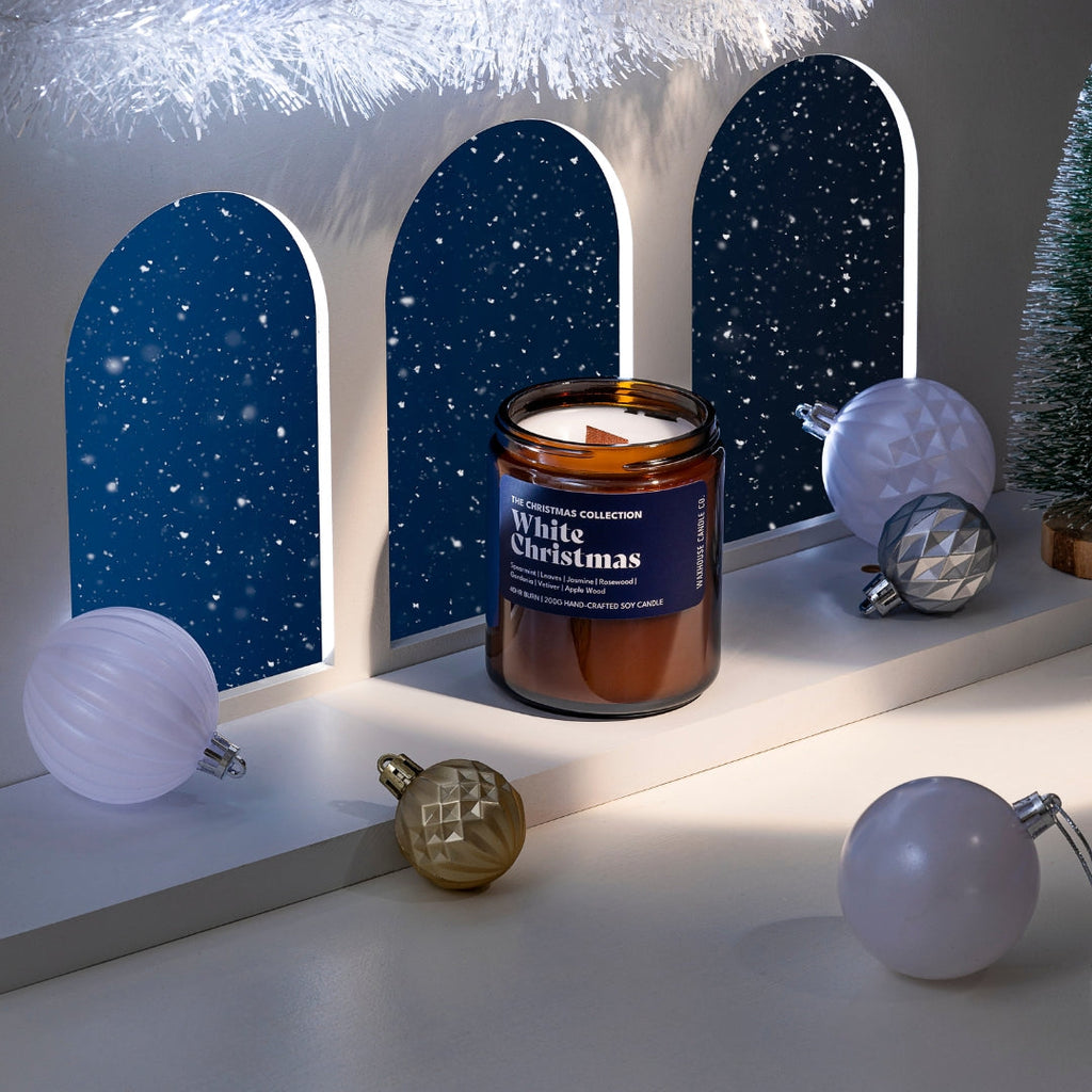 Waxhouse <br> The Christmas Collection <br> White Christmas Soy Candle