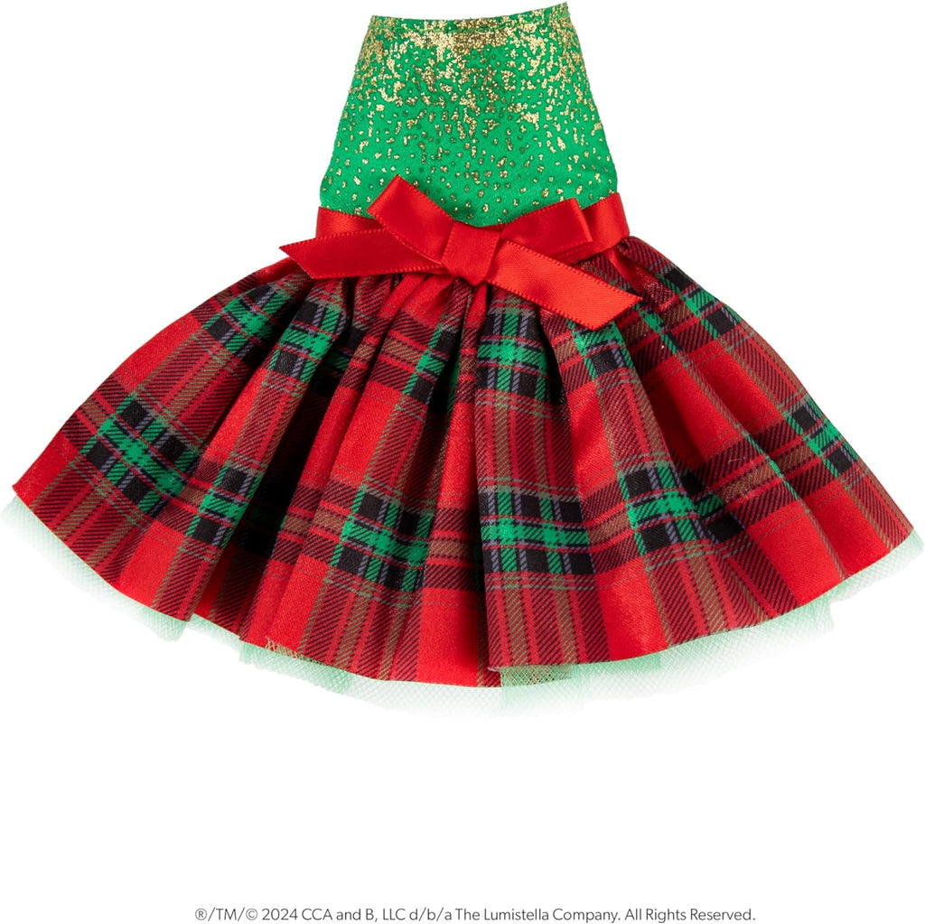 PRE-ORDER 2024 <br> Claus Couture Collection® <br> Gifts and Glamour Festive Plaid Dress