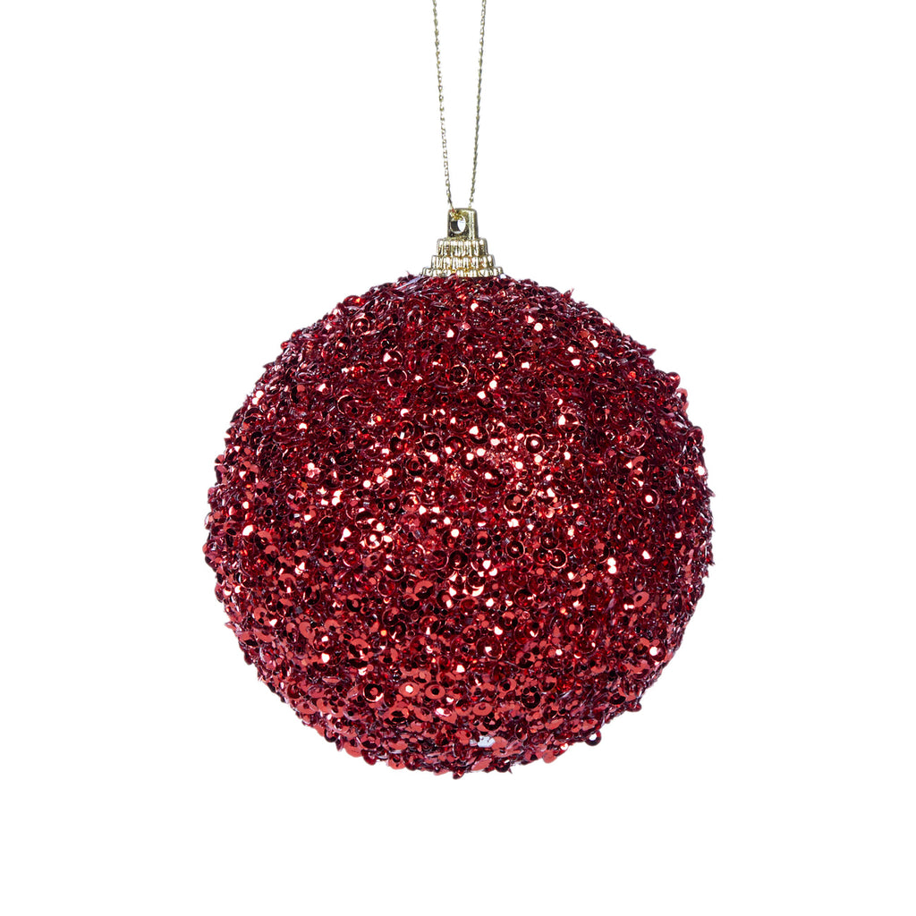 Hanging Ornament - Red Sugar Ball